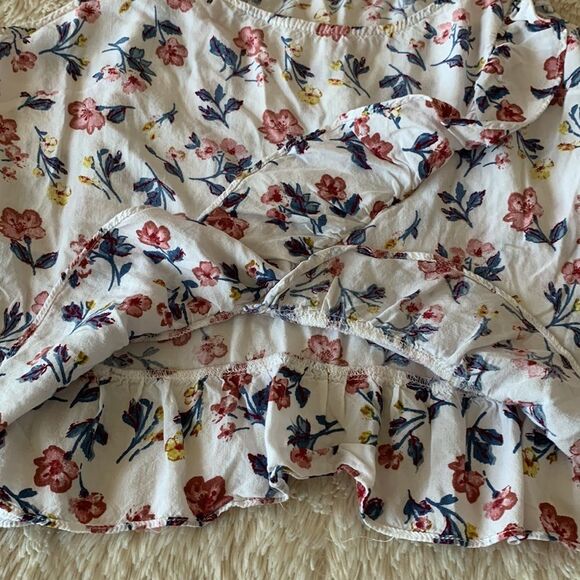 White floral print crop top - Picture 12 of 16